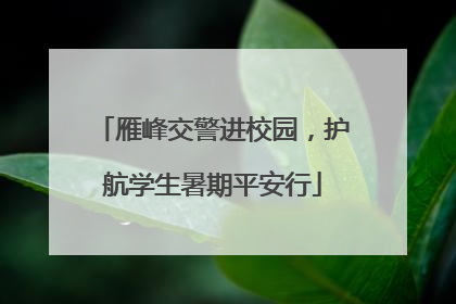 雁峰交警进校园，护航学生暑期平安行
