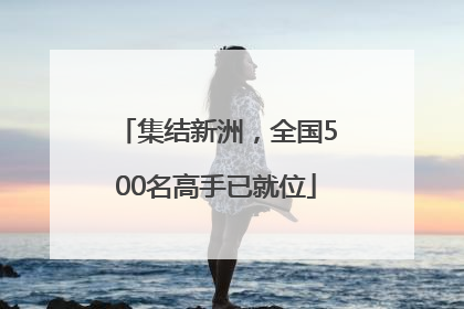 集结新洲，全国500名高手已就位