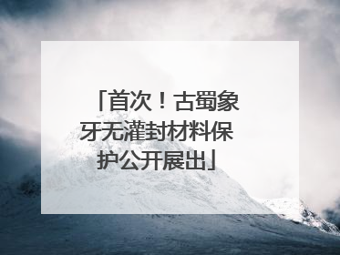 首次！古蜀象牙无灌封材料保护公开展出
