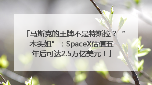 马斯克的王牌不是特斯拉？“木头姐”：SpaceX估值五年后可达2.5万亿美元！