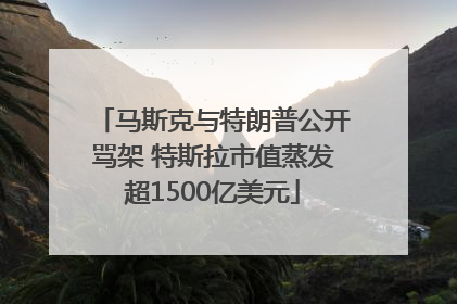 马斯克与特朗普公开骂架 特斯拉市值蒸发超1500亿美元