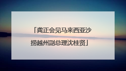 龚正会见马来西亚沙捞越州副总理沈桂贤