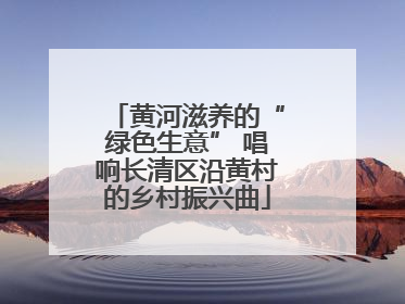 黄河滋养的“绿色生意” 唱响长清区沿黄村的乡村振兴曲