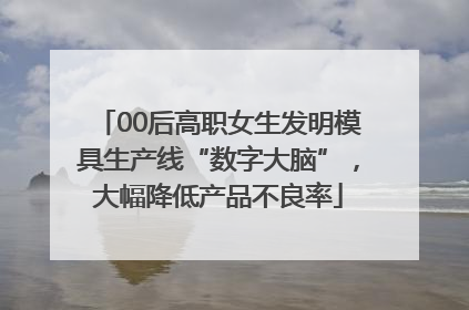 00后高职女生发明模具生产线“数字大脑”，大幅降低产品不良率