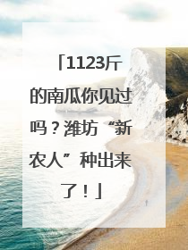 1123斤的南瓜你见过吗？潍坊“新农人”种出来了！