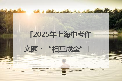2025年上海中考作文题：“相互成全”