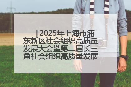 2025年上海市浦东新区社会组织高质量发展大会暨第二届长三角社会组织高质量发展峰会成功举办
