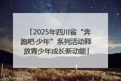 2025年四川省“奔跑吧·少年”系列活动释放青少年成长新动能