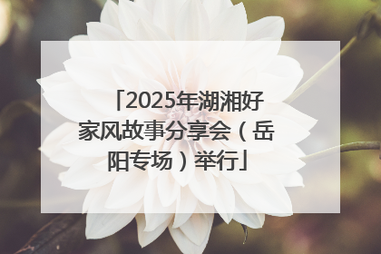 2025年湖湘好家风故事分享会（岳阳专场）举行