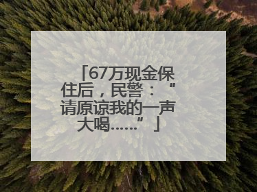67万现金保住后，民警：“请原谅我的一声大喝……”