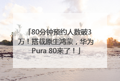 80分钟预约人数破3万！搭载原生鸿蒙，华为Pura 80来了！