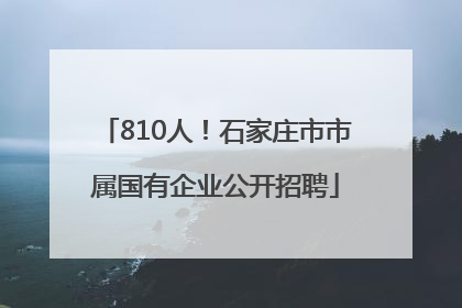 810人！石家庄市市属国有企业公开招聘